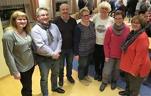 Der Vorstand von links: Annika Thomaschewski, Klaus Kulessa, Hans-Joachim Muschalle, Iris Steiner, Helgard Schäfer-Jahns, Anja Bormann, Dorothea Lücht.<br /> Nicht auf dem Bild: Angelika Kulessa