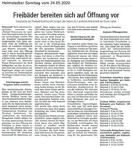 Artikel in Helmstedter Sonntag vom 24.05.2020